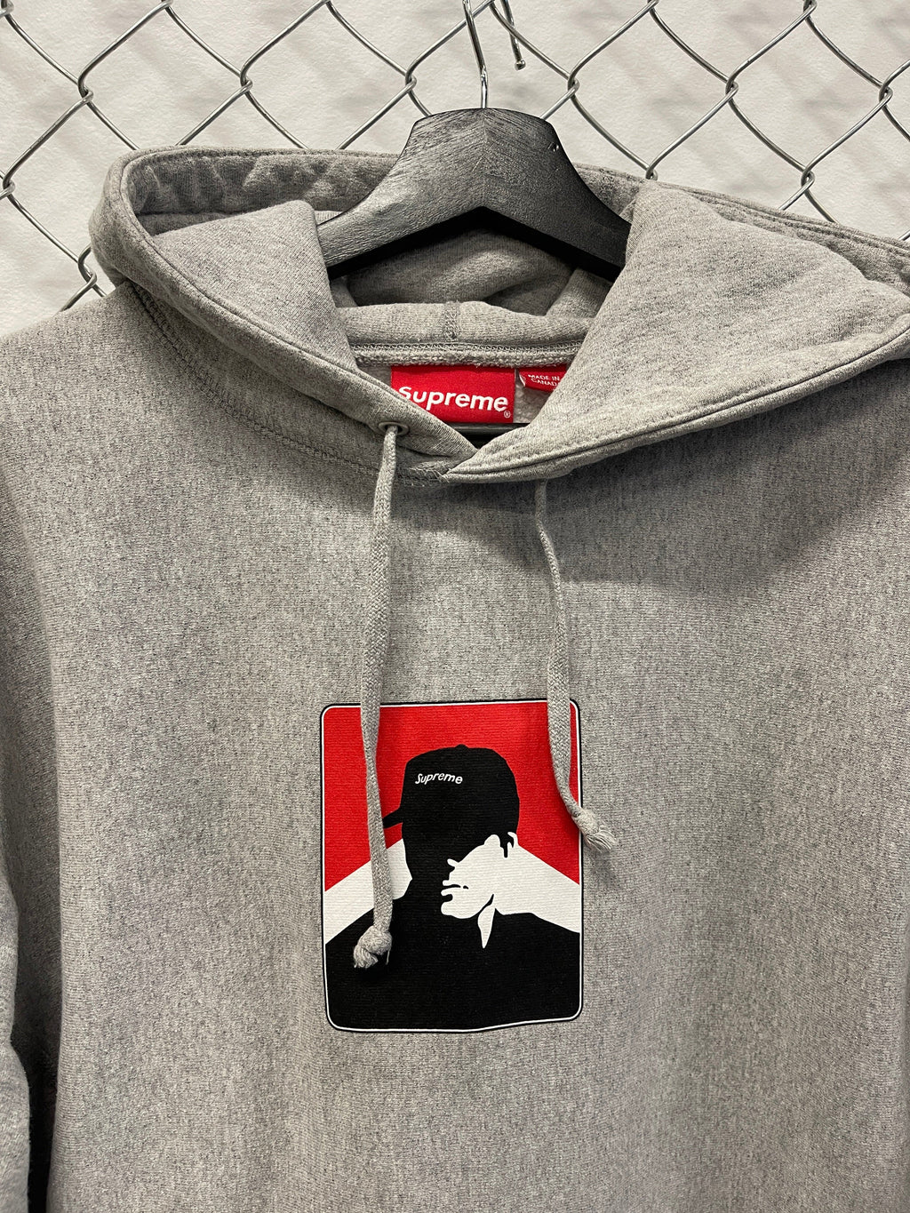 Supreme Portrait Hoodie FW20 Heather Grey (USED)