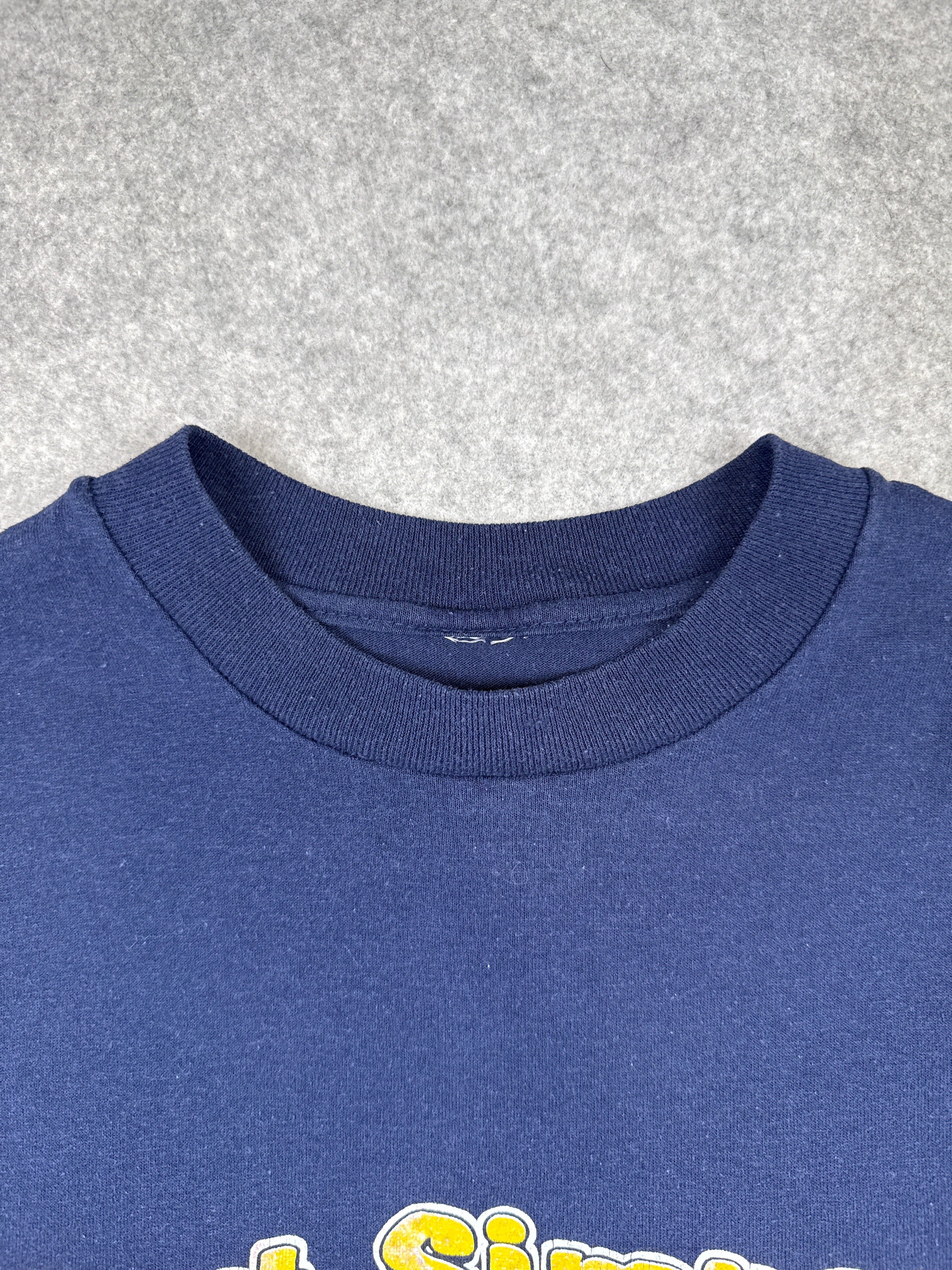 Vintage 90's Simpsons Bart Buffalo Bills Tee Navy