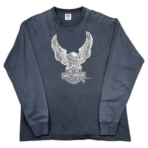 Vintage Harley Davidson Silver Eagle L/S Tee Black | Vintage Clothing Store Canada