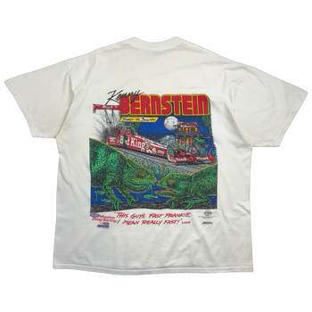 Vintage 1998 Budweiser Kenny Bernstein Tee White