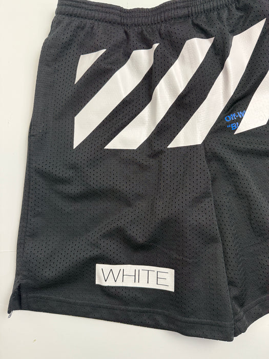 OFF-WHITE Blue Collar Mesh Shorts Black (USED) | Vitnage Clothing Store Canada