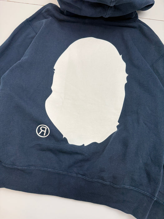 BAPE Big Ape Head Logo Hoodie Navy (USED) | Vitnage Clothing Store Canada