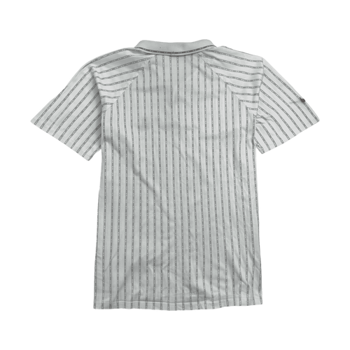 Vintage 90s Nike Golf Pinstripe Polo White | Vintage Clothing Store Canada