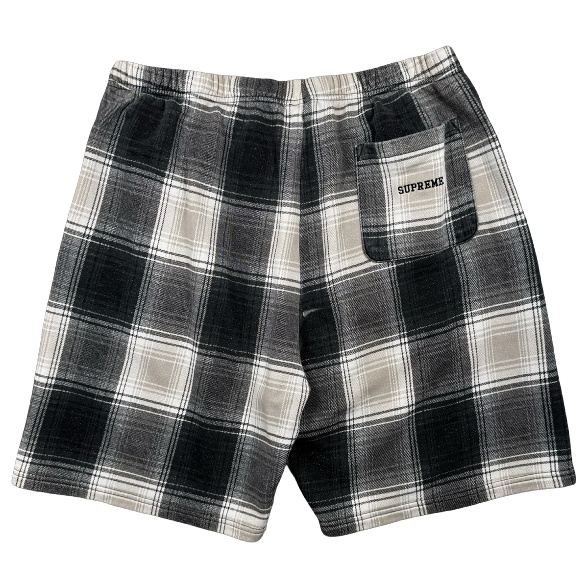 Supreme x Nike Plaid Sweatshort Black FW18 (USED)