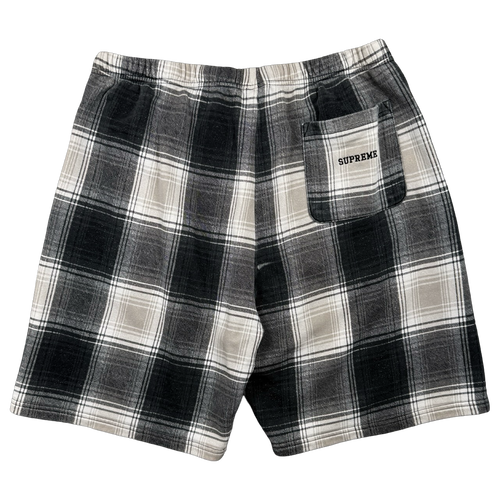 Supreme x Nike Plaid Sweatshort Black FW18 (USED)