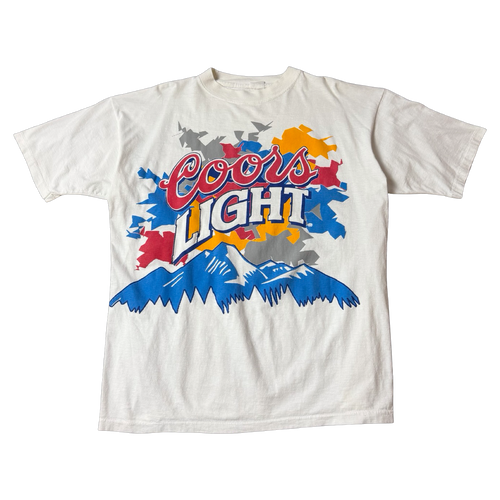 Vintage Coors Light Beer Tee White | Vintage Clothing Store Canada
