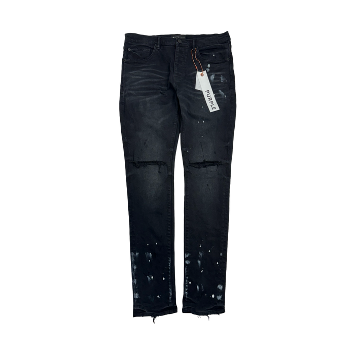 Purple Brand P001 Splatter Slim Fit Jeans Black (USED) | Vitnage Clothing Store Canada