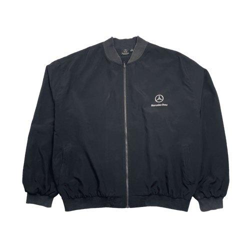 (XL) Vintage Mercedes-Benz Light Bomber Jacket Black | Vintage Clothing Store Canada