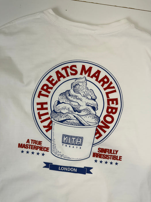 KITH Treats London Academy L/S Tee White (USED) | Vitnage Clothing Store Canada