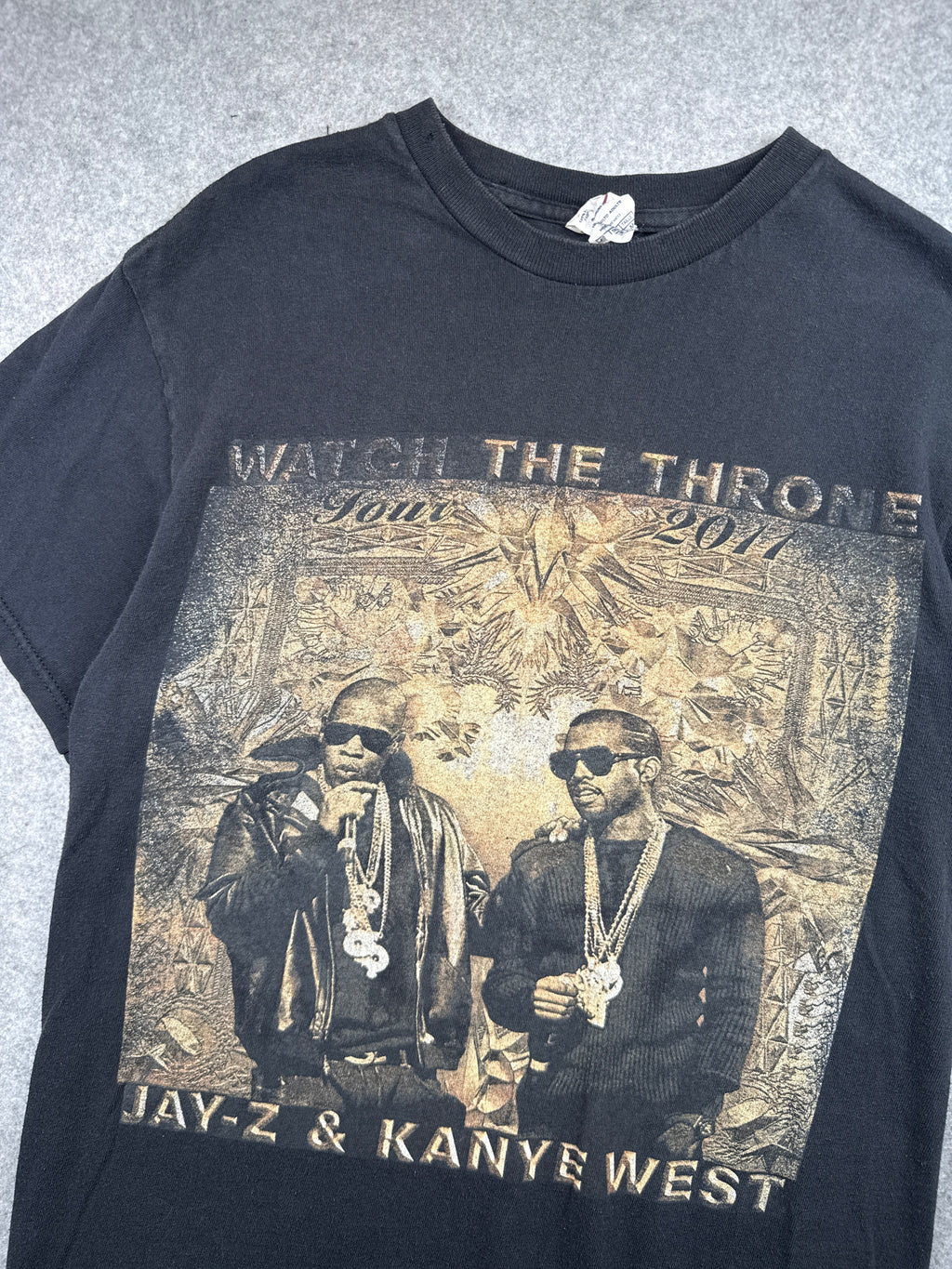 Kanye West Jay Z Watch The Throne Tour Tee Black