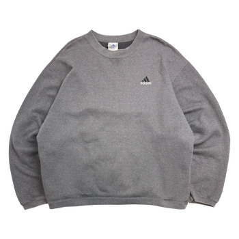 Vintage 1990s Adidas Chest Logo Sweatshirt Dark Grey
