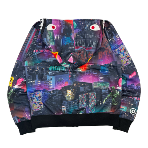 BAPE Neon Tokyo Full Zip Hoodie (USED) | Vintage Clothing Store Canada