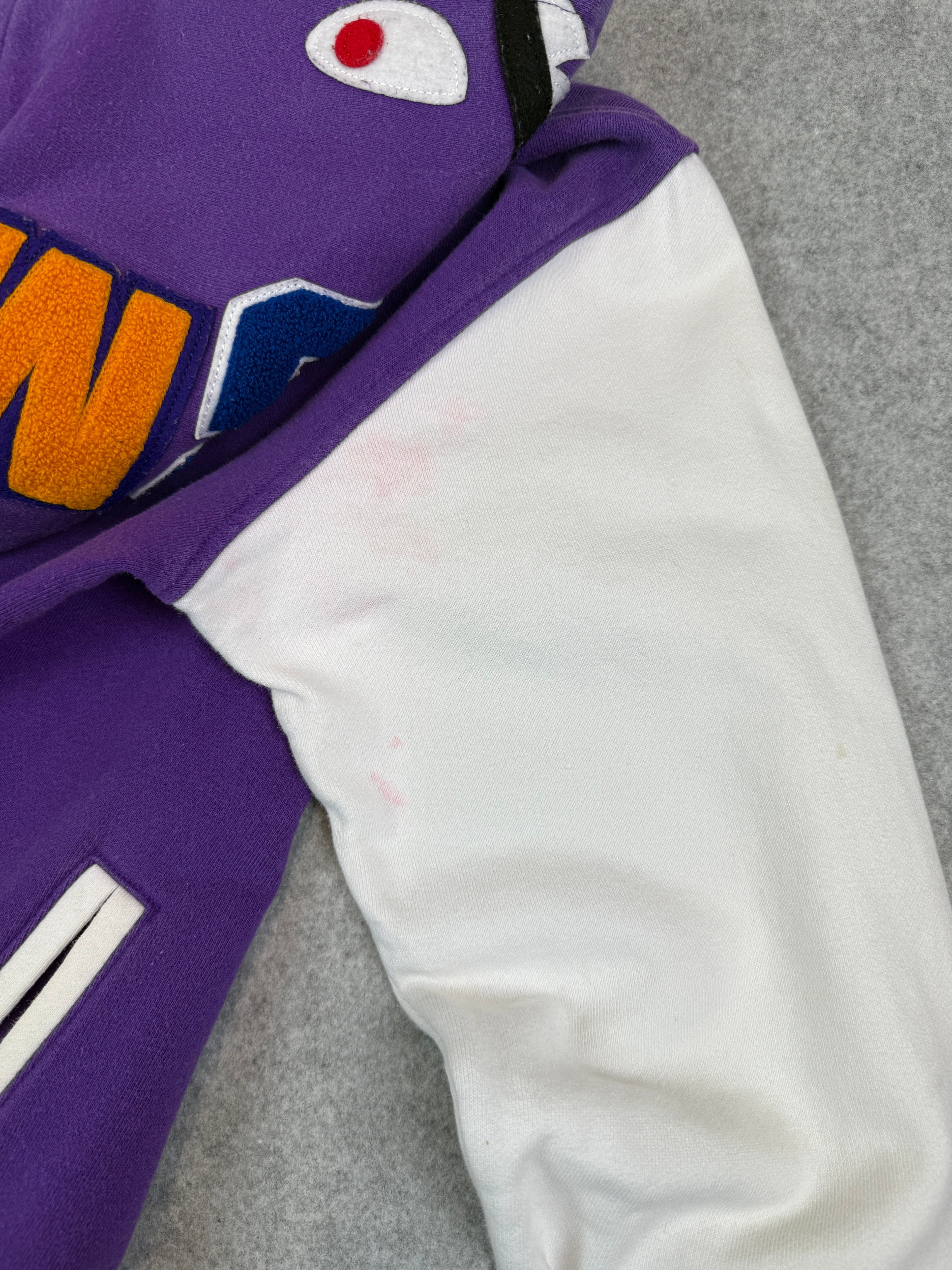 BAPE Varsity Shark Jacket Purple (USED)