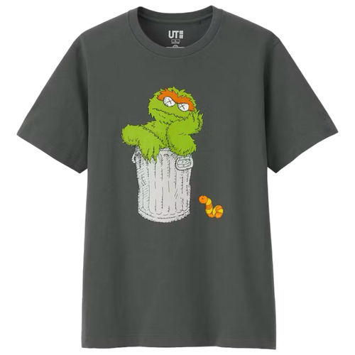 Kaws x Uniqlo Sesame Street Oscar the Grouch Tee | Vintage Clothing Store Canada