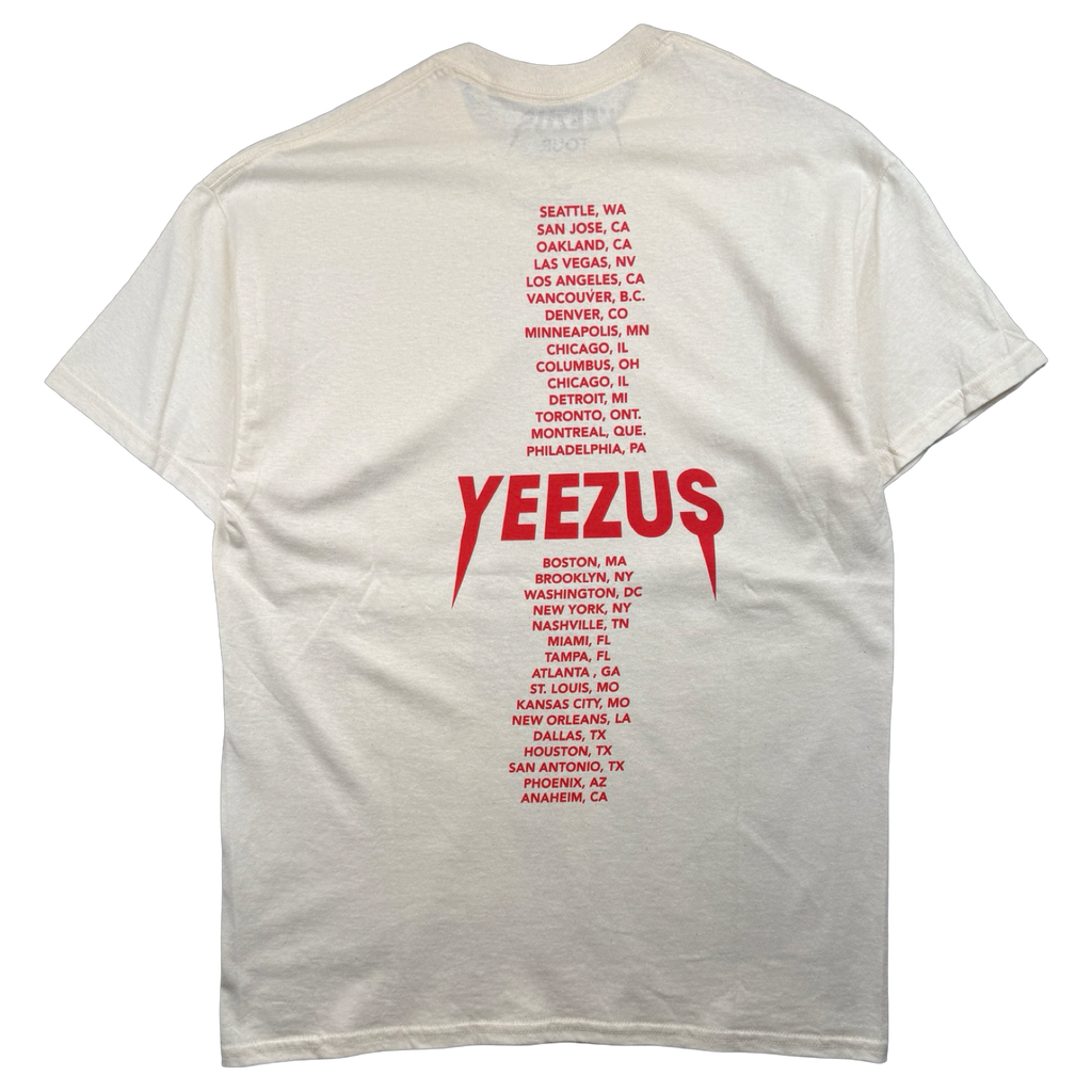 Kanye West Yeezus Tour Red Ski Mask Tee White
