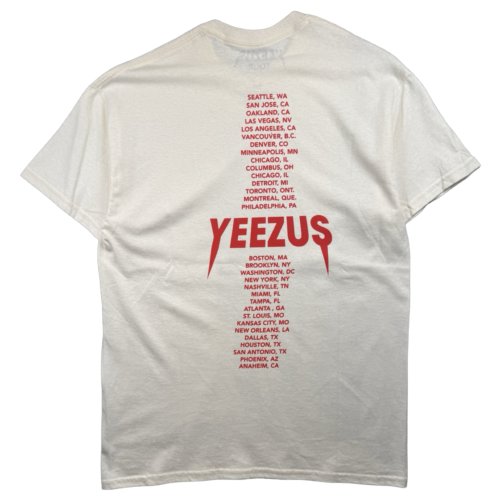 Kanye West Yeezus Tour Red Ski Mask Tee White