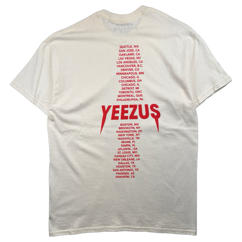 Kanye West Yeezus Tour Red Ski Mask Tee White