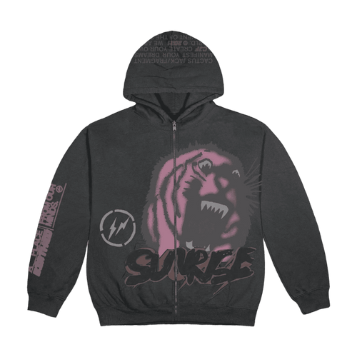 Travis Scott x Fragment Sunrise Zip-Up Hoodie Black | Vintage Clothing Store Canada