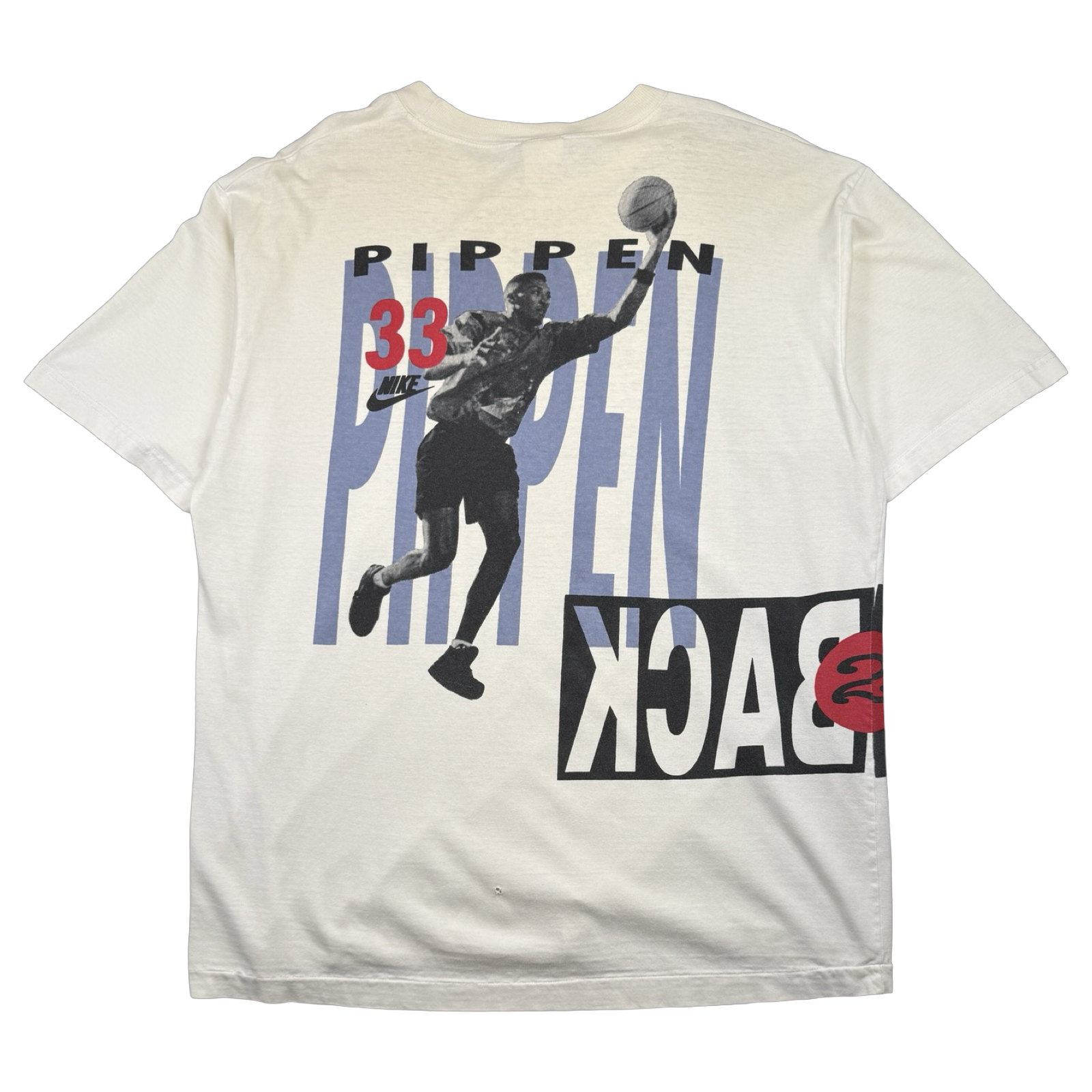 Vintage 90s Nike Jordan Pippen Back to Back Tee White