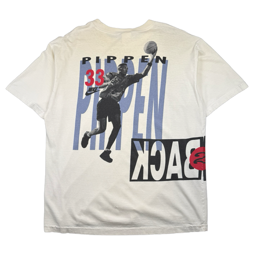 Vintage 90s Nike Jordan Pippen Back to Back Tee White