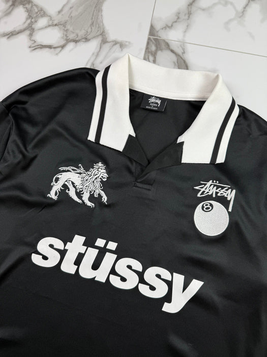 Stussy Football Polo L/S Jersey Black (USED) | Vitnage Clothing Store Canada
