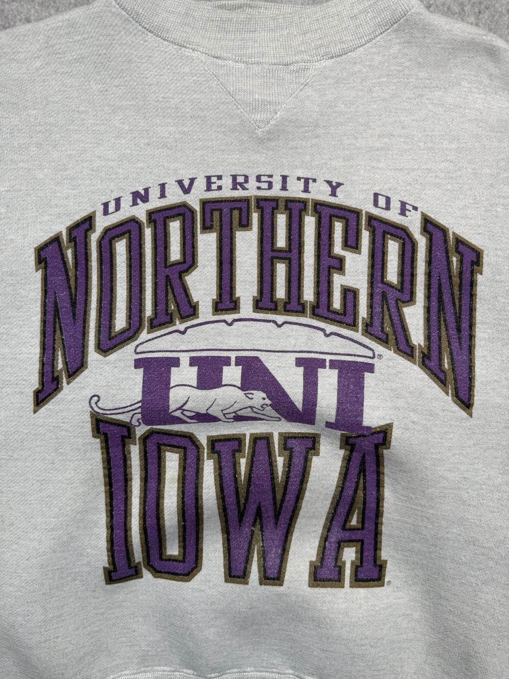 Vintage University of Northern Iowa Sweatshirt Grey