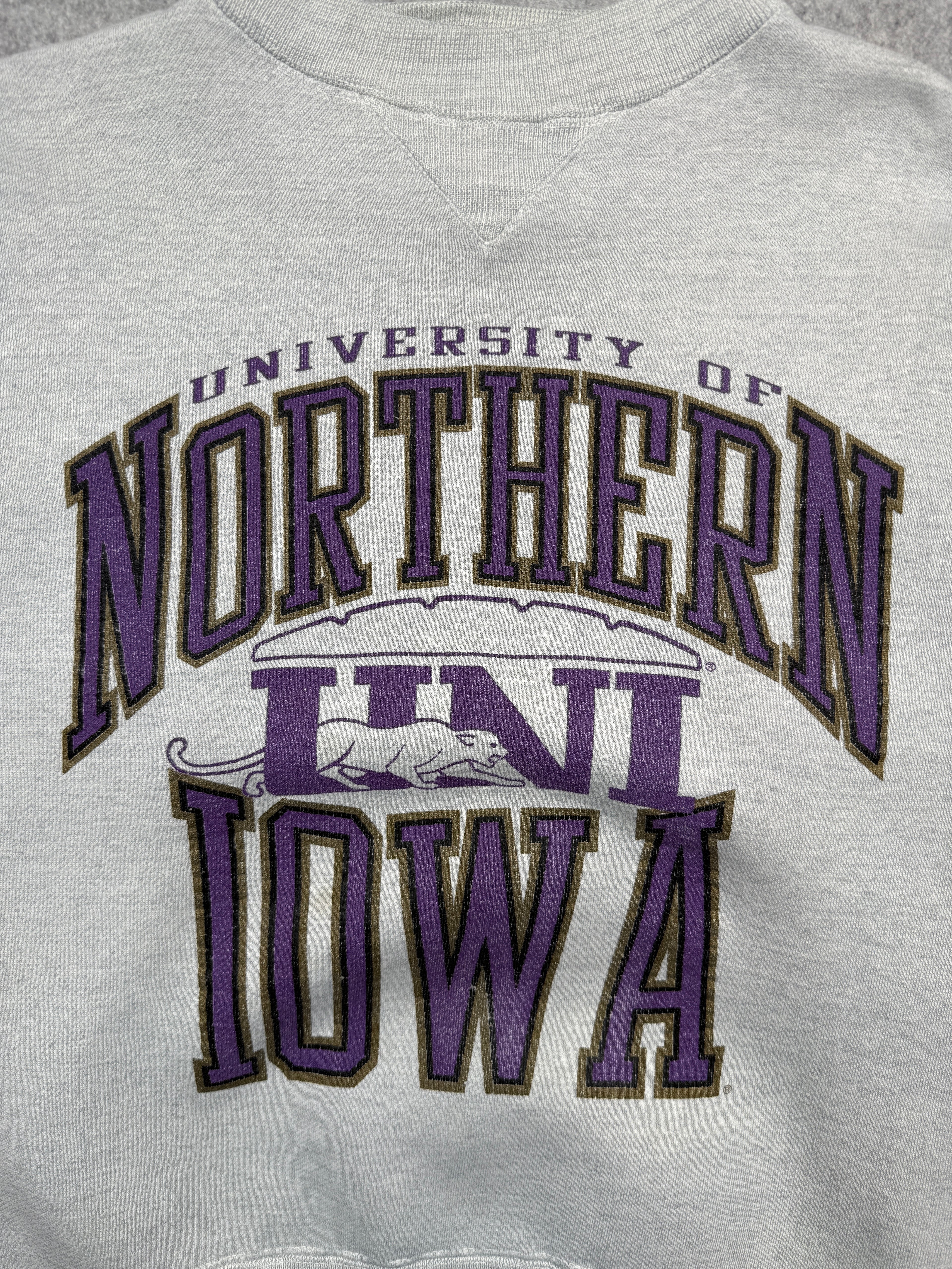 Vintage University of Northern Iowa Sweatshirt Grey