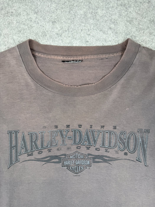 Vintage Harley Davidson New Jersey Flame Dice L/S Tee Faded Grey | Vitnage Clothing Store Canada