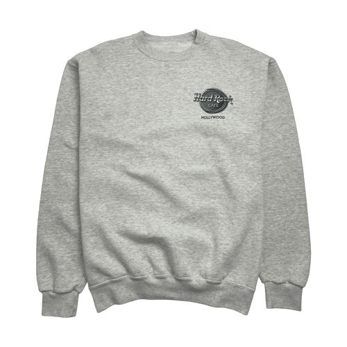 (L) Vintage 2000s Hard Rock Hollywood Sweatshirt Light Grey | Vintage Clothing Store Canada