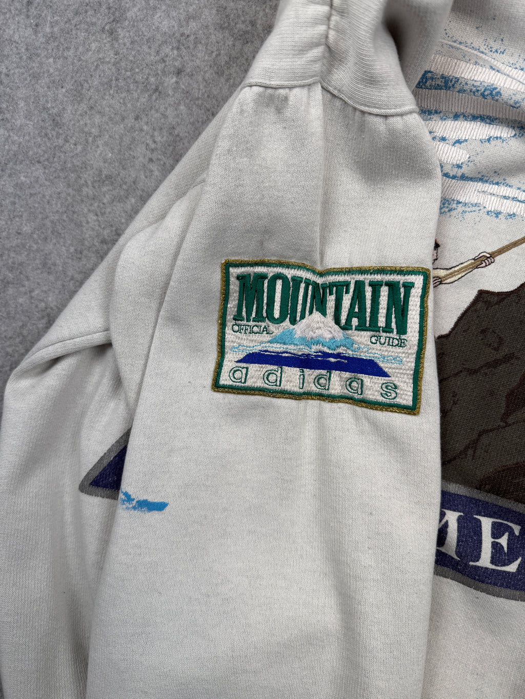 Vintage 1980s Adidas Mt. Hämnesnärd Patrol Sweatshirt White
