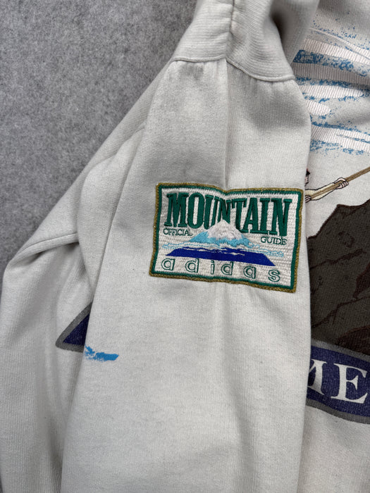 Vintage 1980s Adidas Mt. Hämnesnärd Patrol Sweatshirt White | Vitnage Clothing Store Canada