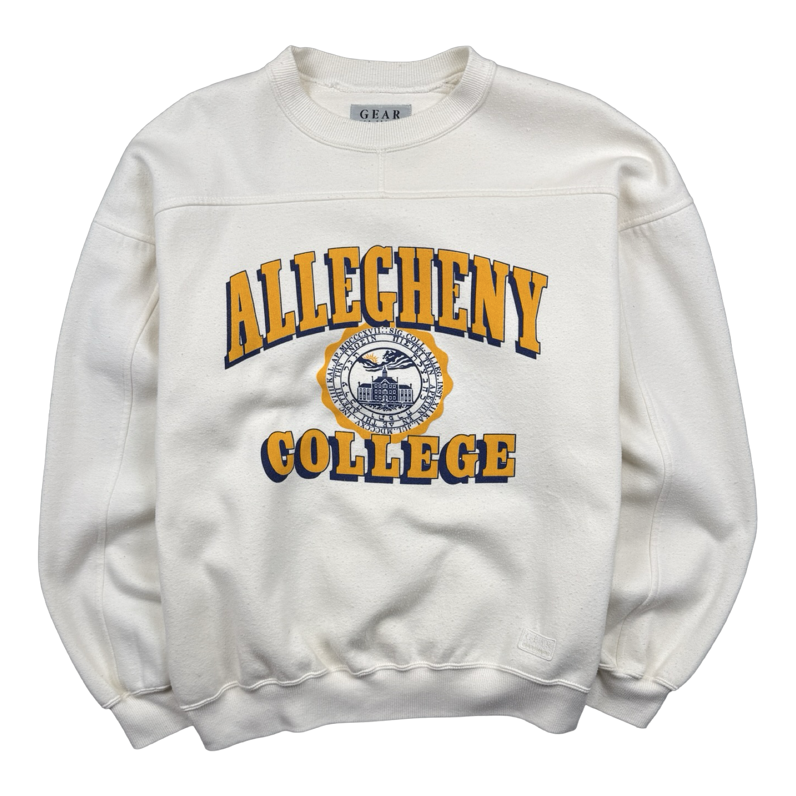 Vintage Allegheny College Sweatshirt Off White