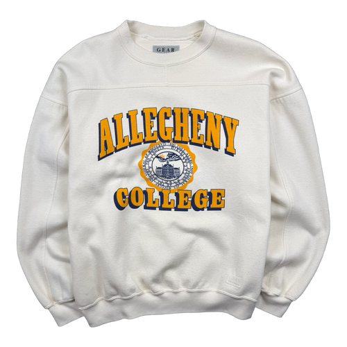 Vintage Allegheny College Sweatshirt Off White | Vintage Clothing Store Canada