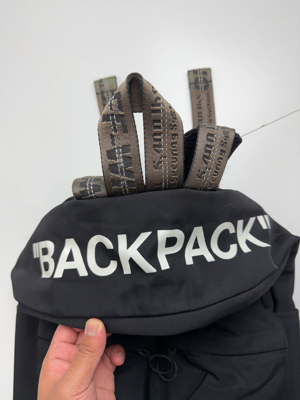 Off-White Quote Backpack Black