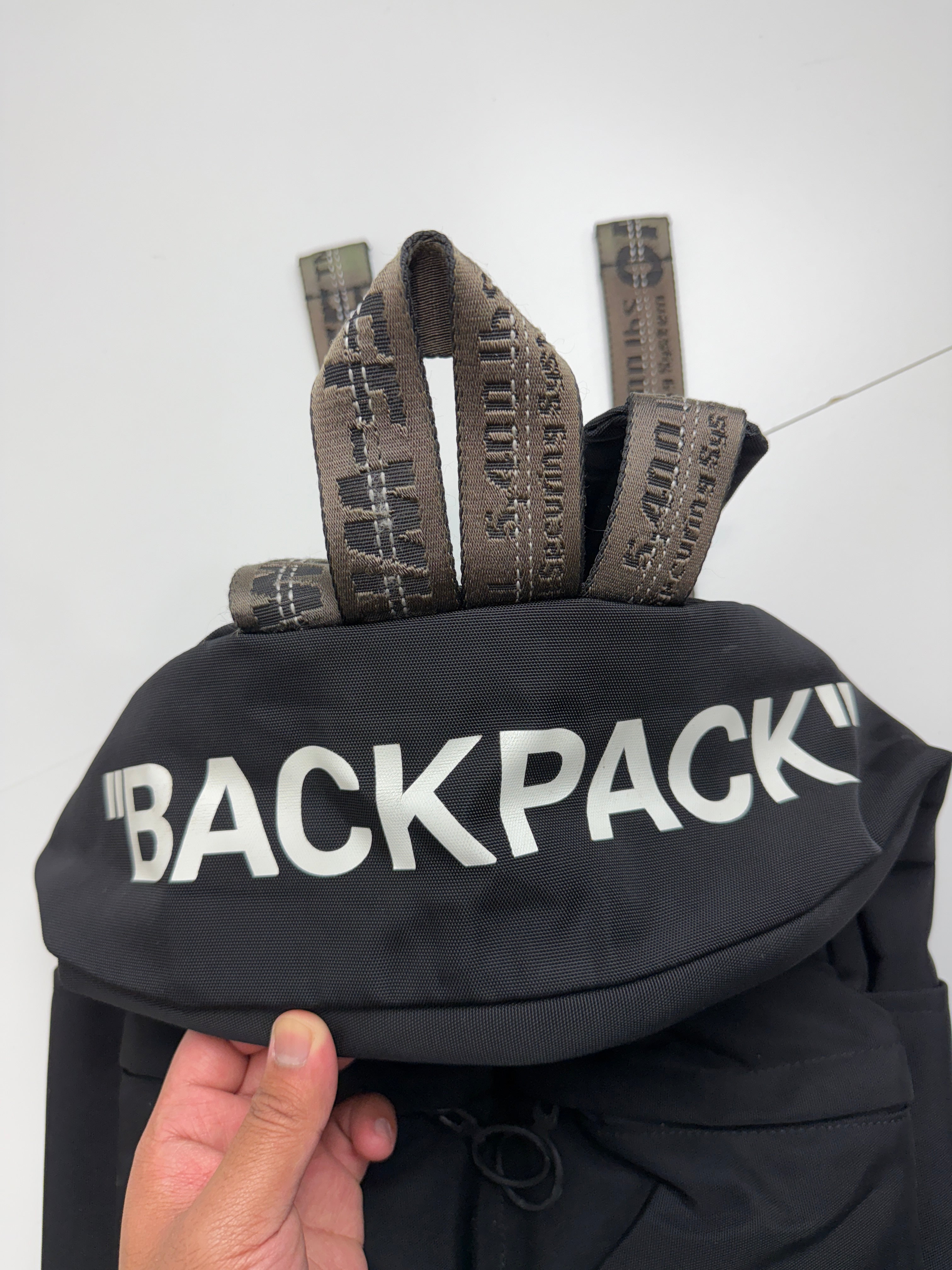 Off-White Quote Backpack Black