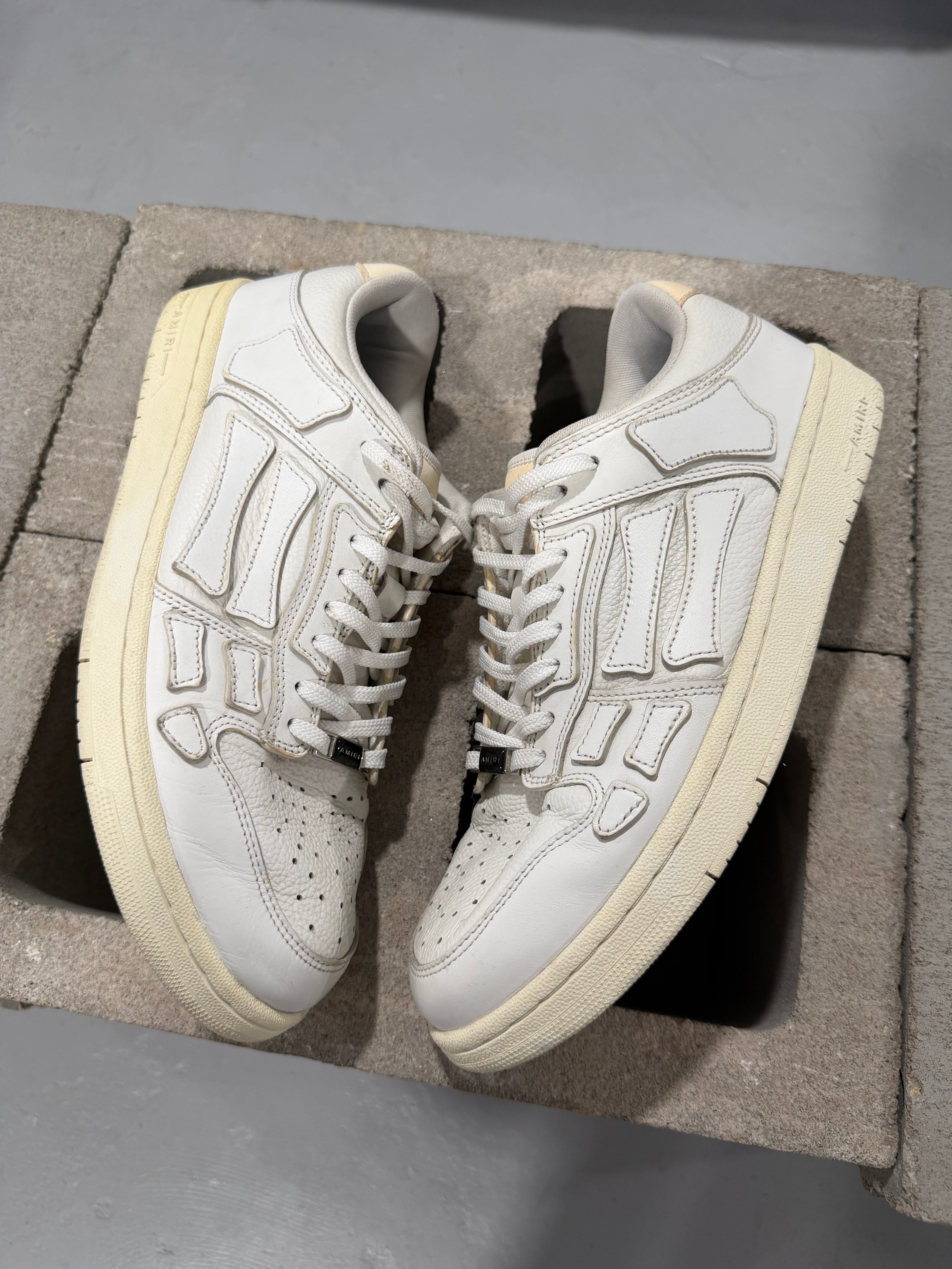 Amiri Skel Top Low Sneakers White (USED)