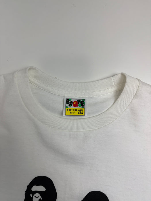 BAPE Logo Astronaut Tee White (USED) | Vitnage Clothing Store Canada