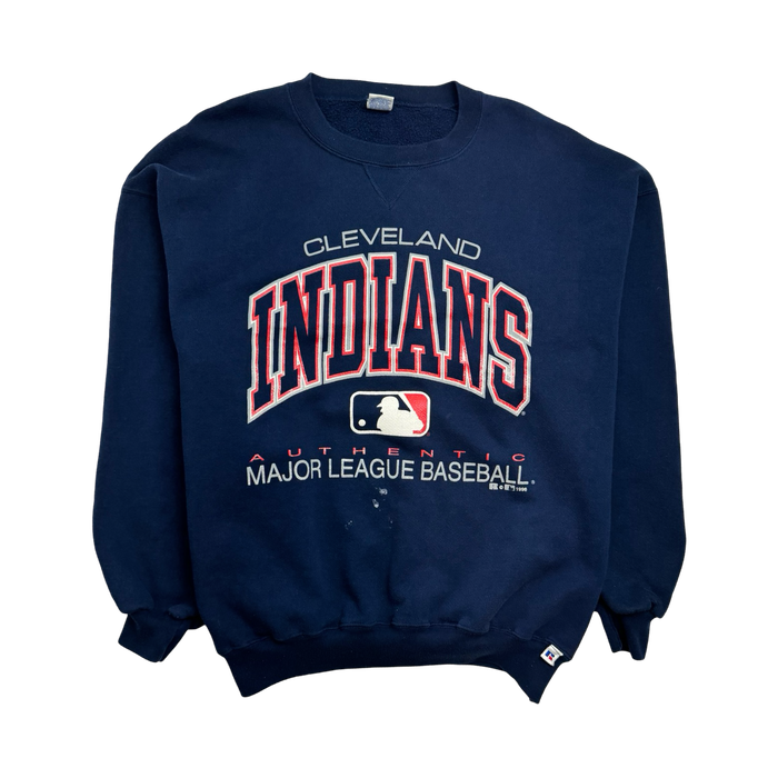 (XL) Vintage '96 Cleveland Indians Sweatshirt Navy | Vitnage Clothing Store Canada