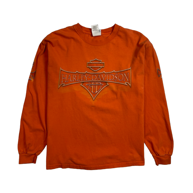 Vintage ‘05 Harley Davidson L/S Tee Orange