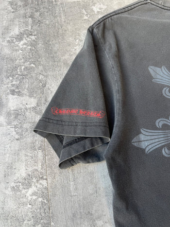 Vintage Faded Chrome Hearts Snowflake Horse shoe T-shirt Cropped