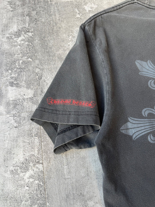Vintage Faded Chrome Hearts Snowflake Horse shoe T-shirt Cropped | Vitnage Clothing Store Canada