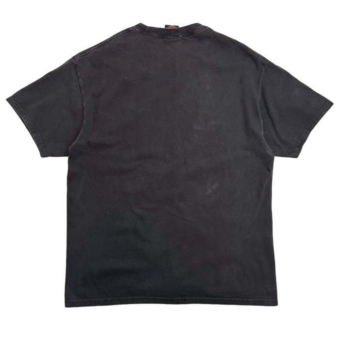 Vintage 2001 Harley Davidson Flame Pocket Tee Black | Vitnage Clothing Store Canada