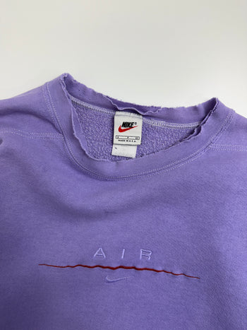 Vintage 1990s Nike Air Embroidered Sweatshirt Purple