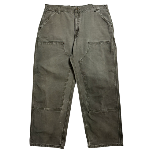 Carhartt Double Knee Carpenter Pants Olive | Vintage Clothing Store Canada