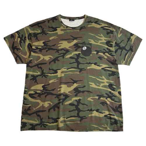 Stussy 8 Ball Tee Camo (USED) | Vintage Clothing Store Canada