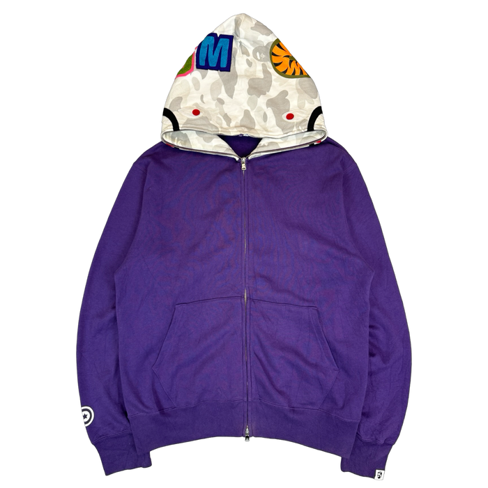 BAPE OG Frankenstein Full Zip Hoodie Purple (USED) | Vitnage Clothing Store Canada
