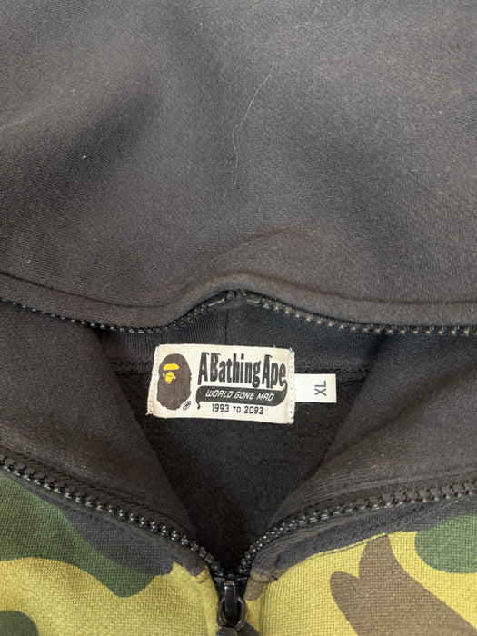 BAPE Happy New Year 1st Camo Full Zip Hoodie Black/Green (USED) | Vitnage Clothing Store Canada