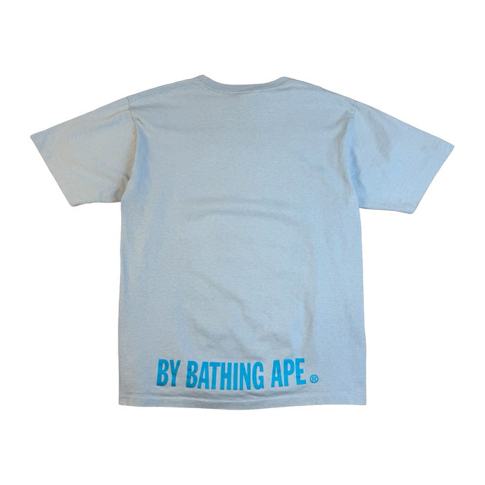 BAPE Ape Face Tee Light Blue (USED) | Vitnage Clothing Store Canada