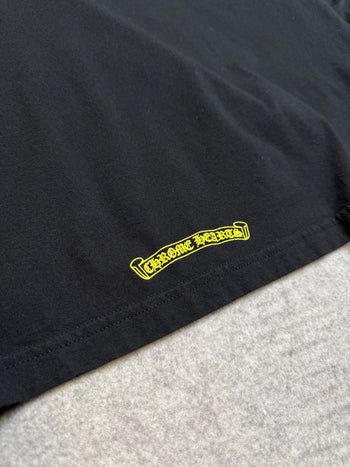 Chrome Hearts Neck Script Logo L/S Tee Black/Yellow