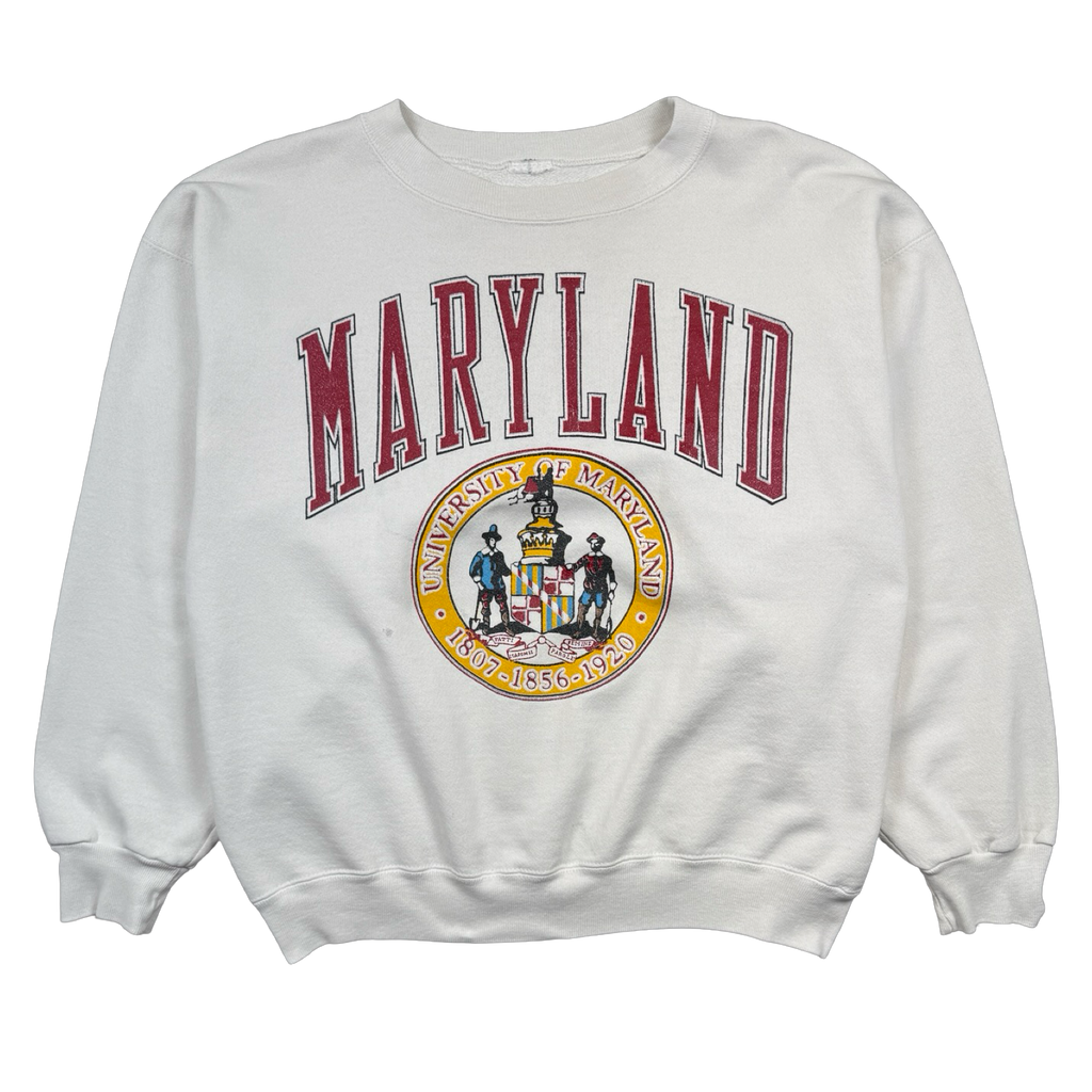 Vintage Maryland Sweatshirt White